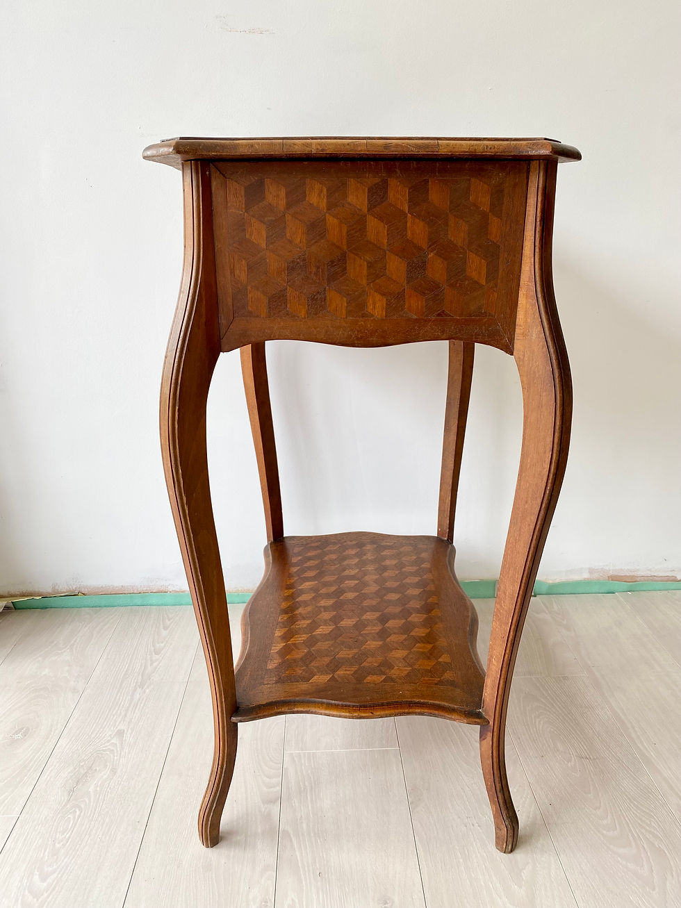 Thumbnail: Antique French Geometric Vanity Side Table