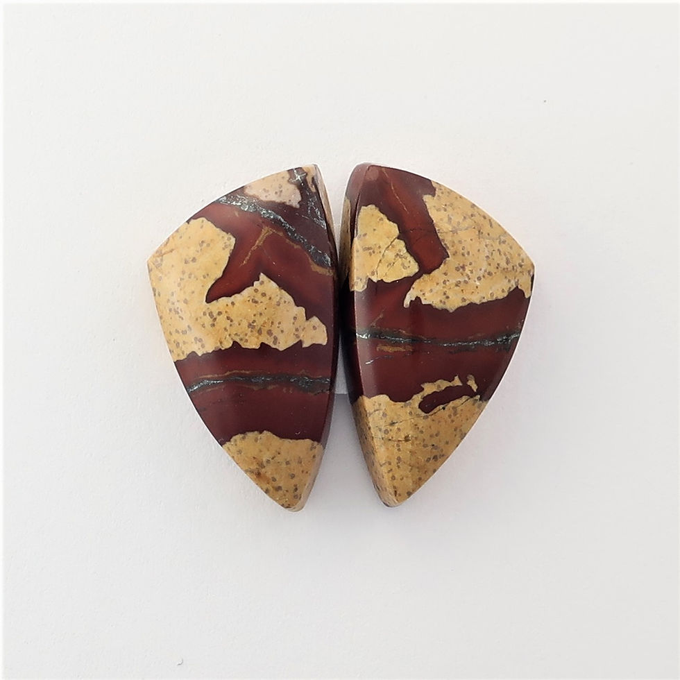 RGB: 95 (SBBT) Red & Green Blanket Jasper, 1 pair