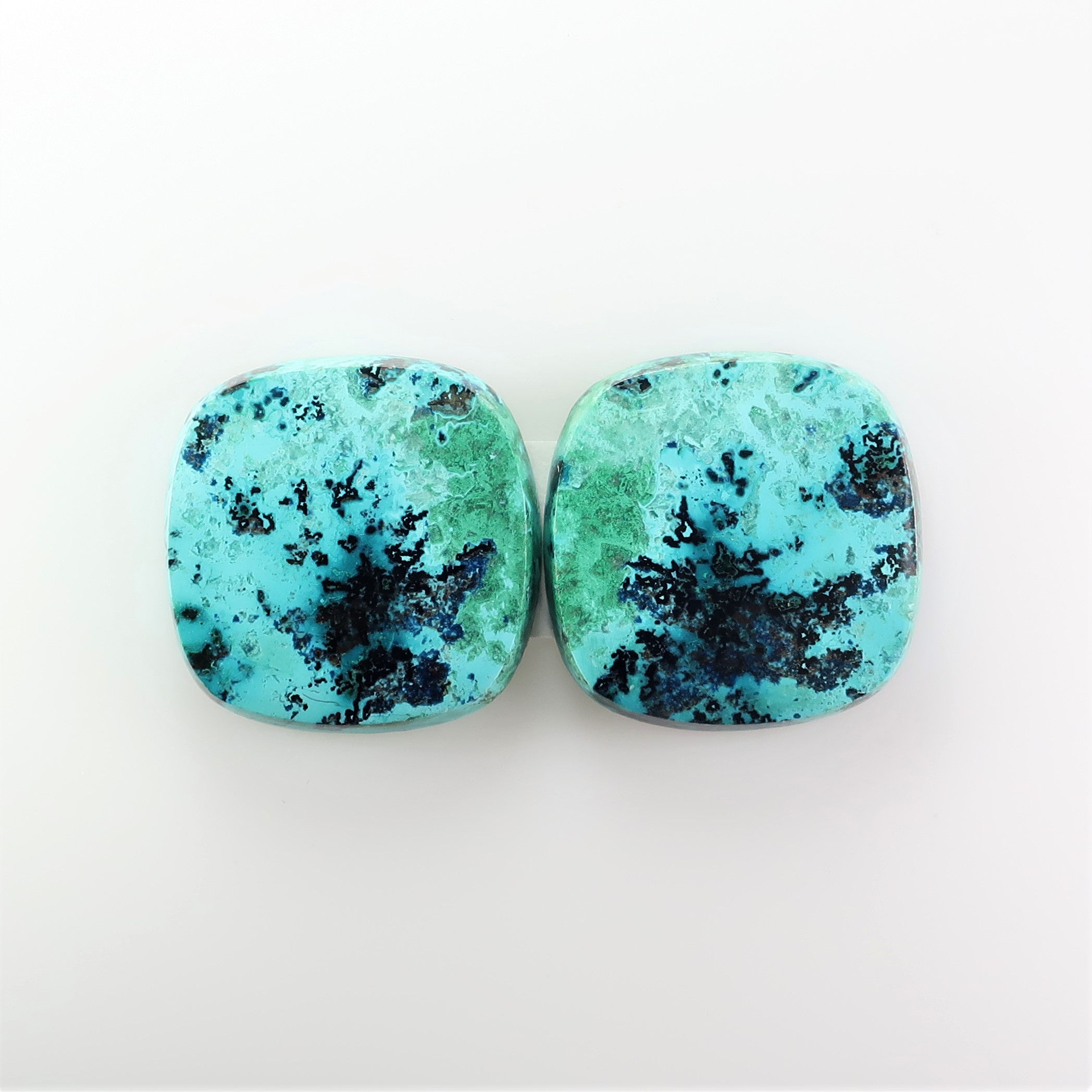 CHR:SQ615, 1 Pair (SBBT) (Chrysocolla)
