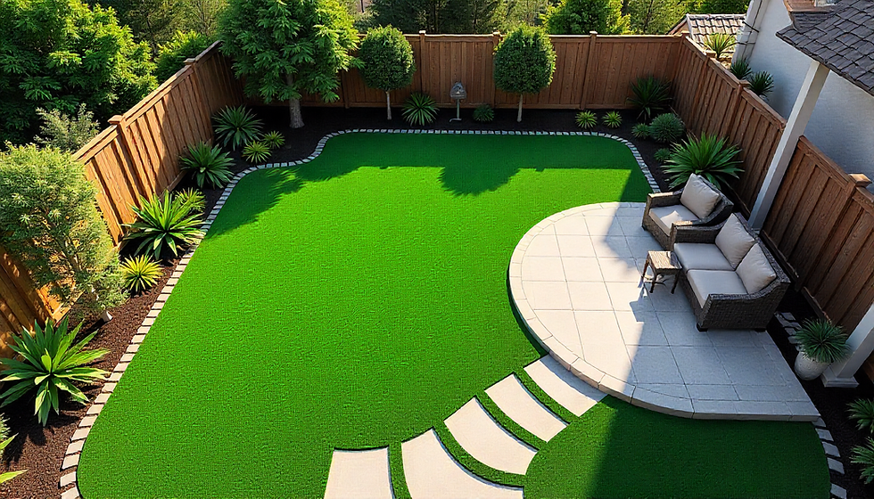 Professional sod installation in a modern Los Angeles yard by Bloom Works Landscape
