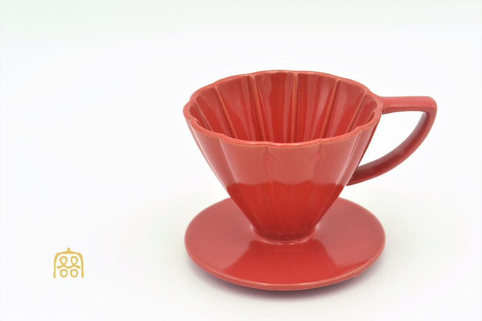 Thumbnail: 大紅菊型長肋濾杯01款(有把)
