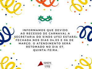 Funcionamento do Sindicato no Carnaval