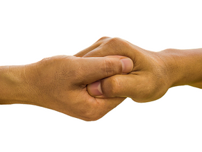 holding hands