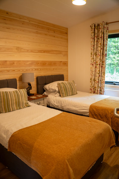 two full size single beds