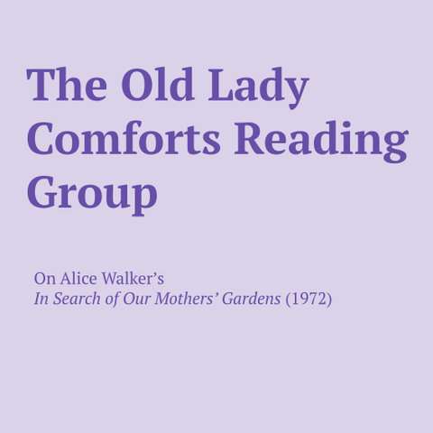 Text: The Old Lady Comforts Reading Group