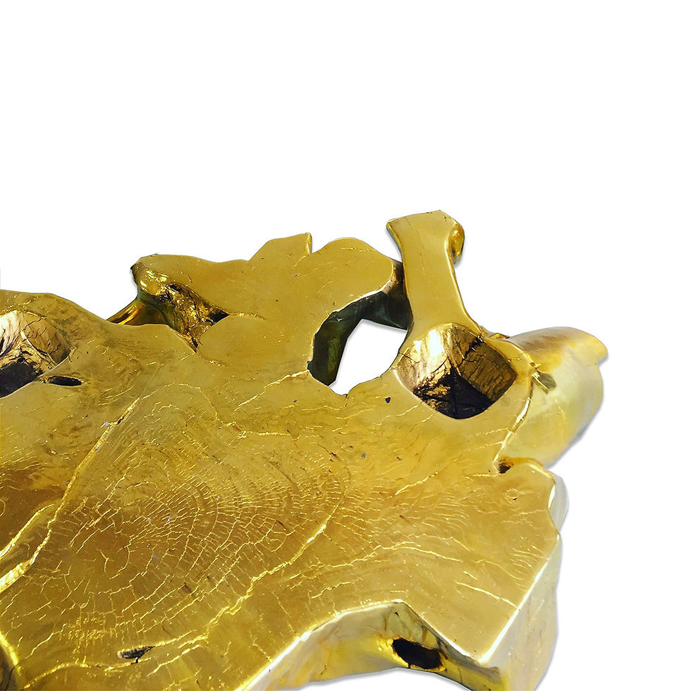 Driftwood section in gold leaf 2