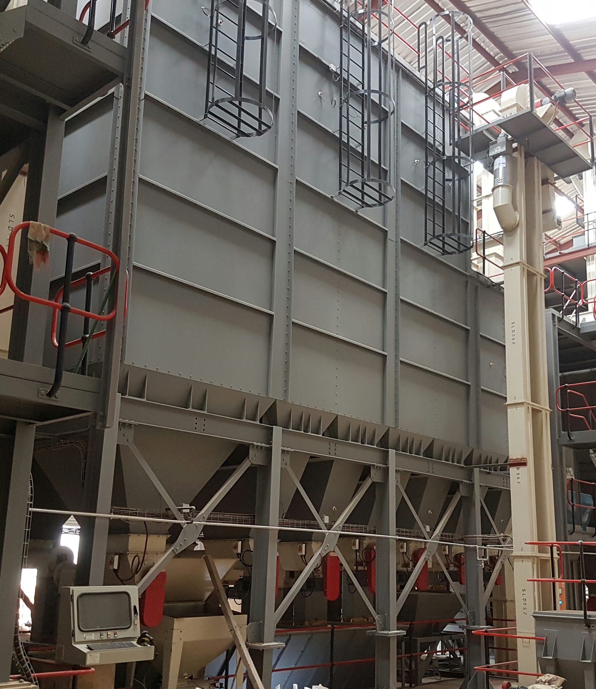 Intake hoppers and storage bins by Facet Engineering