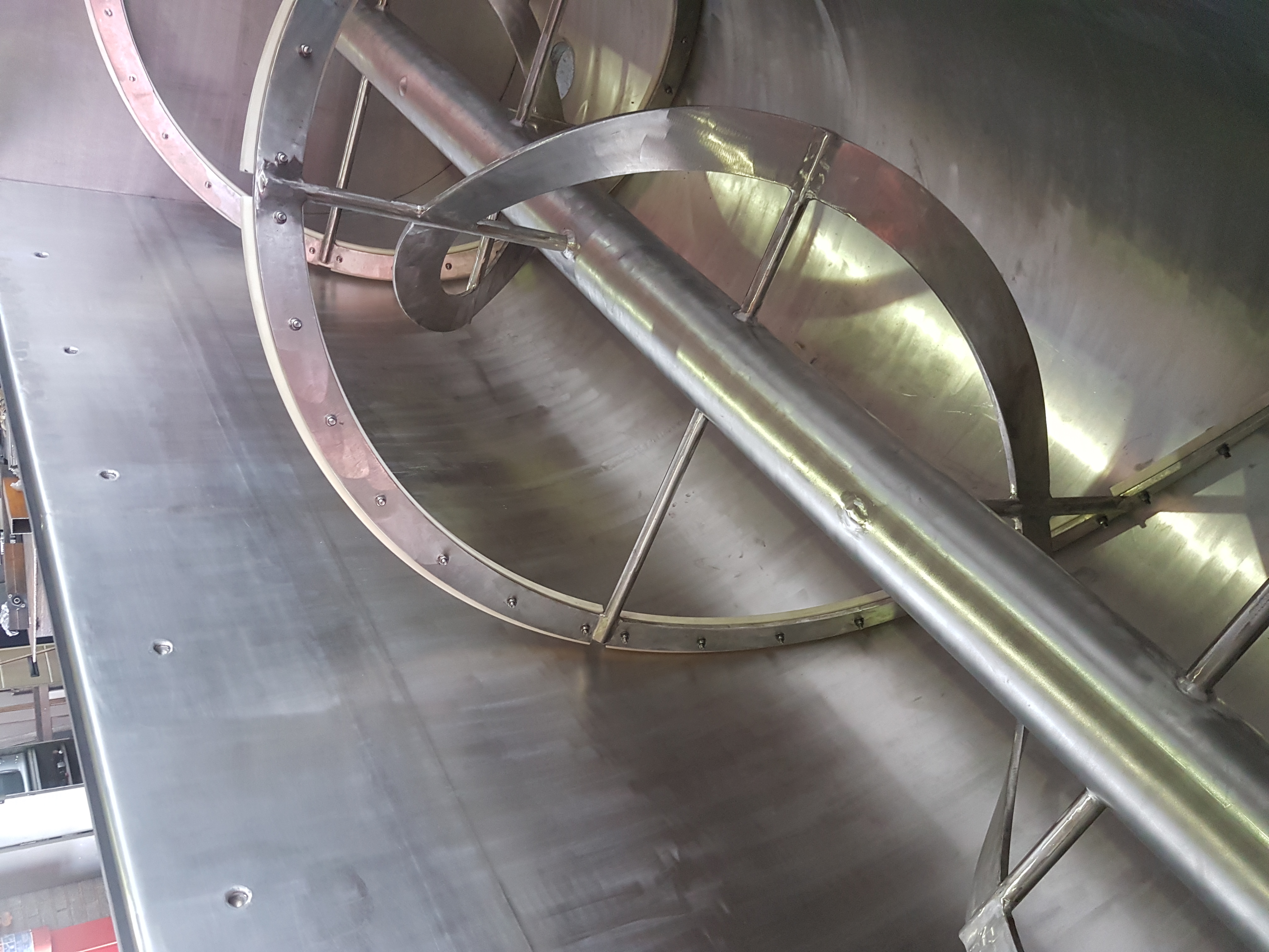 Inside a ribbon blender by Facet Engineering