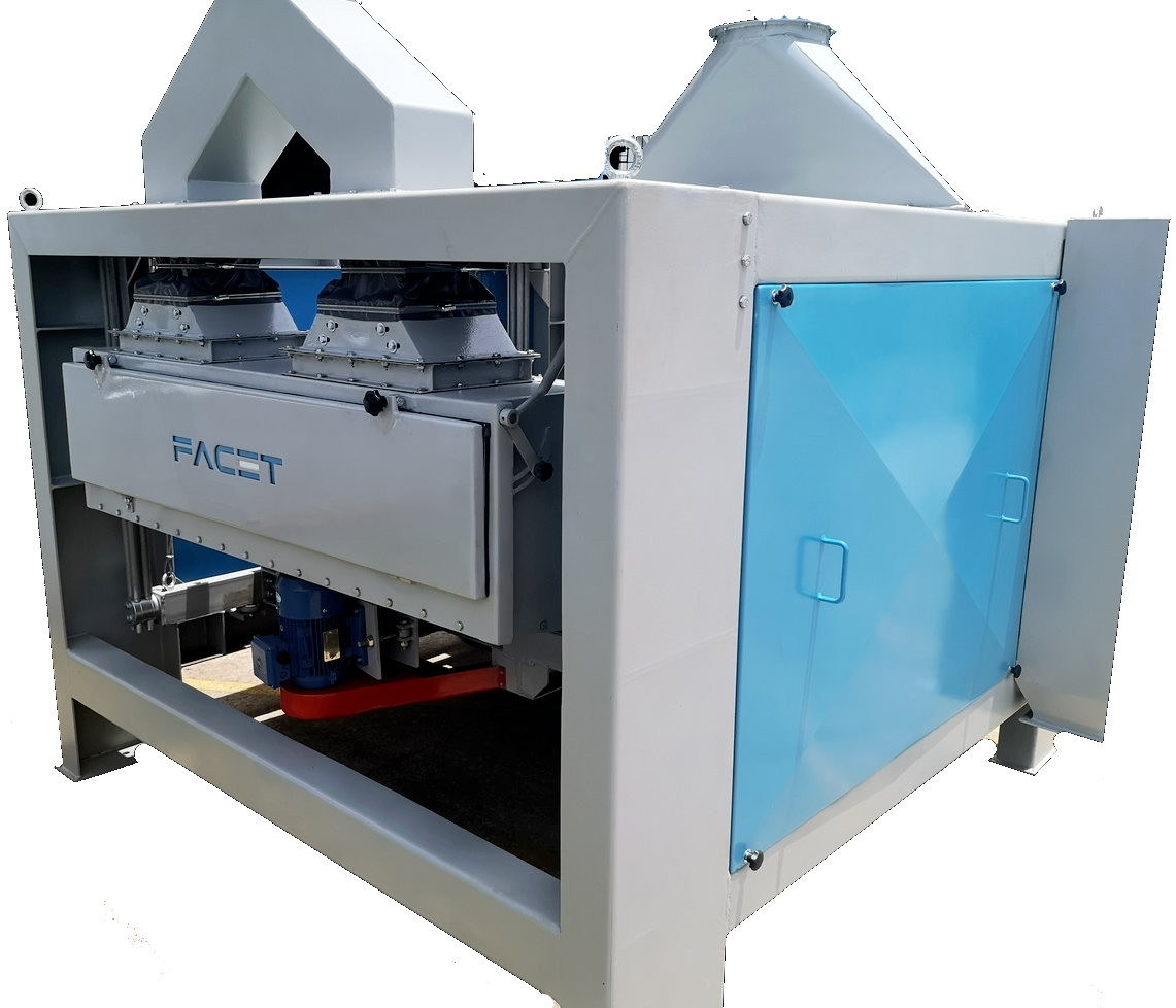 Grain cleaner by Facet Engineering