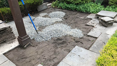 Patio Installation Before