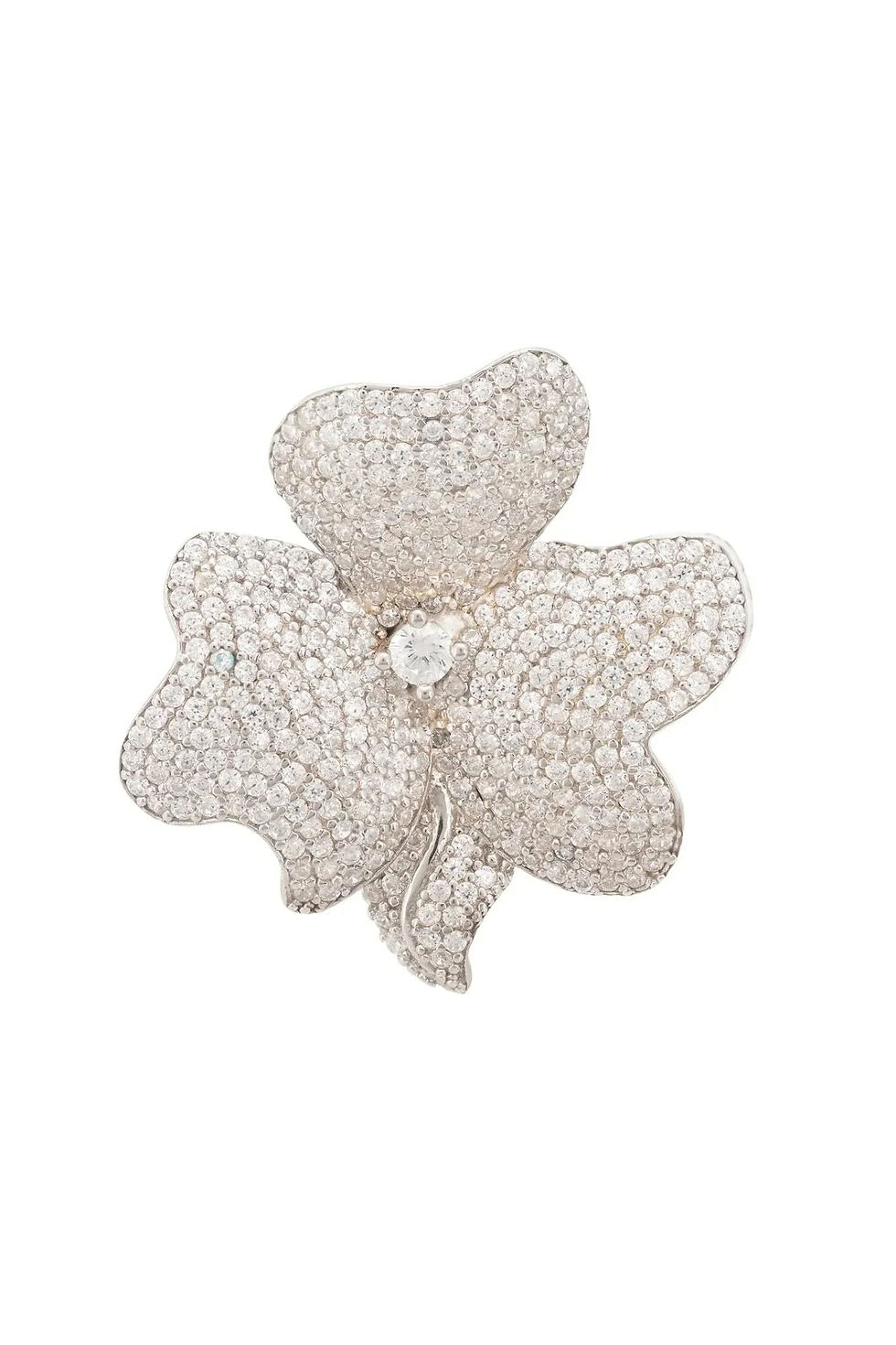 Thumbnail: Flower Cocktail Ring in Silver.