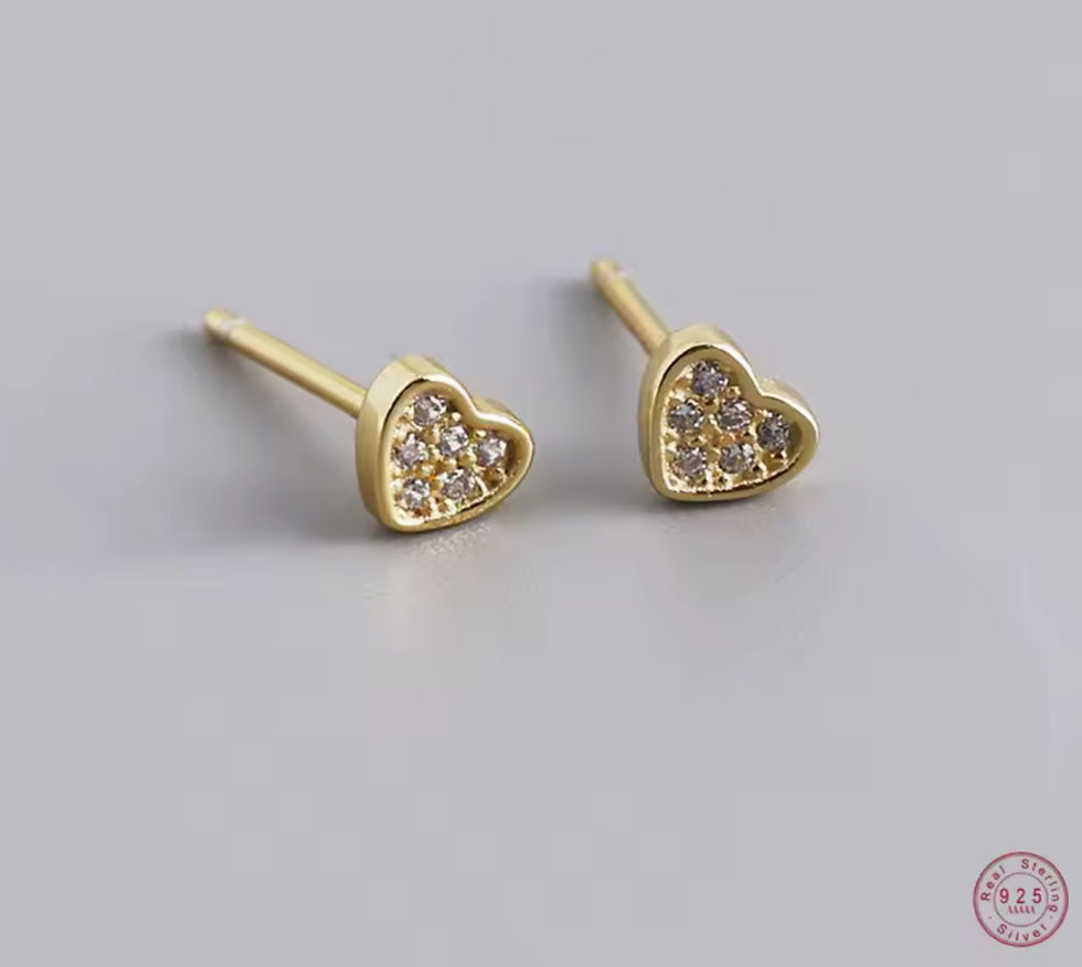 Thumbnail: Mini Love Heart Stud Earrings.