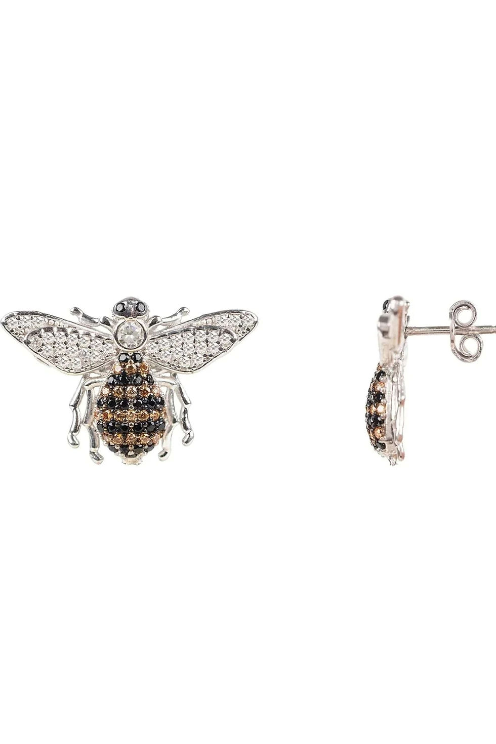 Thumbnail: Honey Bee Stud Silver Earrings.