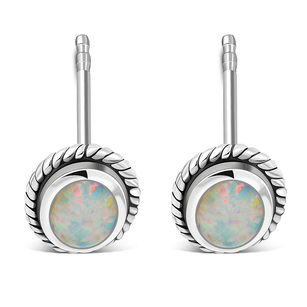 Thumbnail: Opal Sun & Ice Stud Earrings.