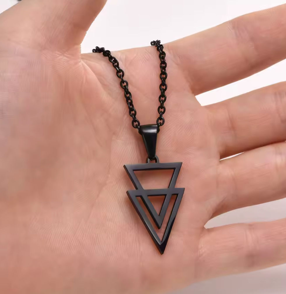 Thumbnail: Double Triangle Necklace.