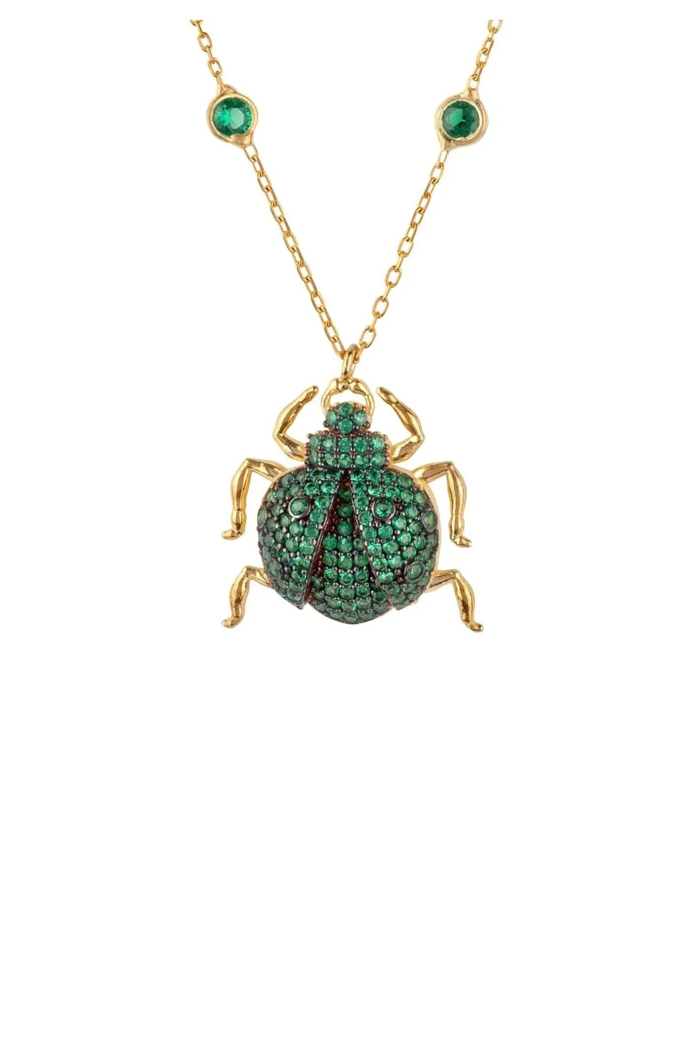 Scarab Beetle Egyptian Green Pendant.