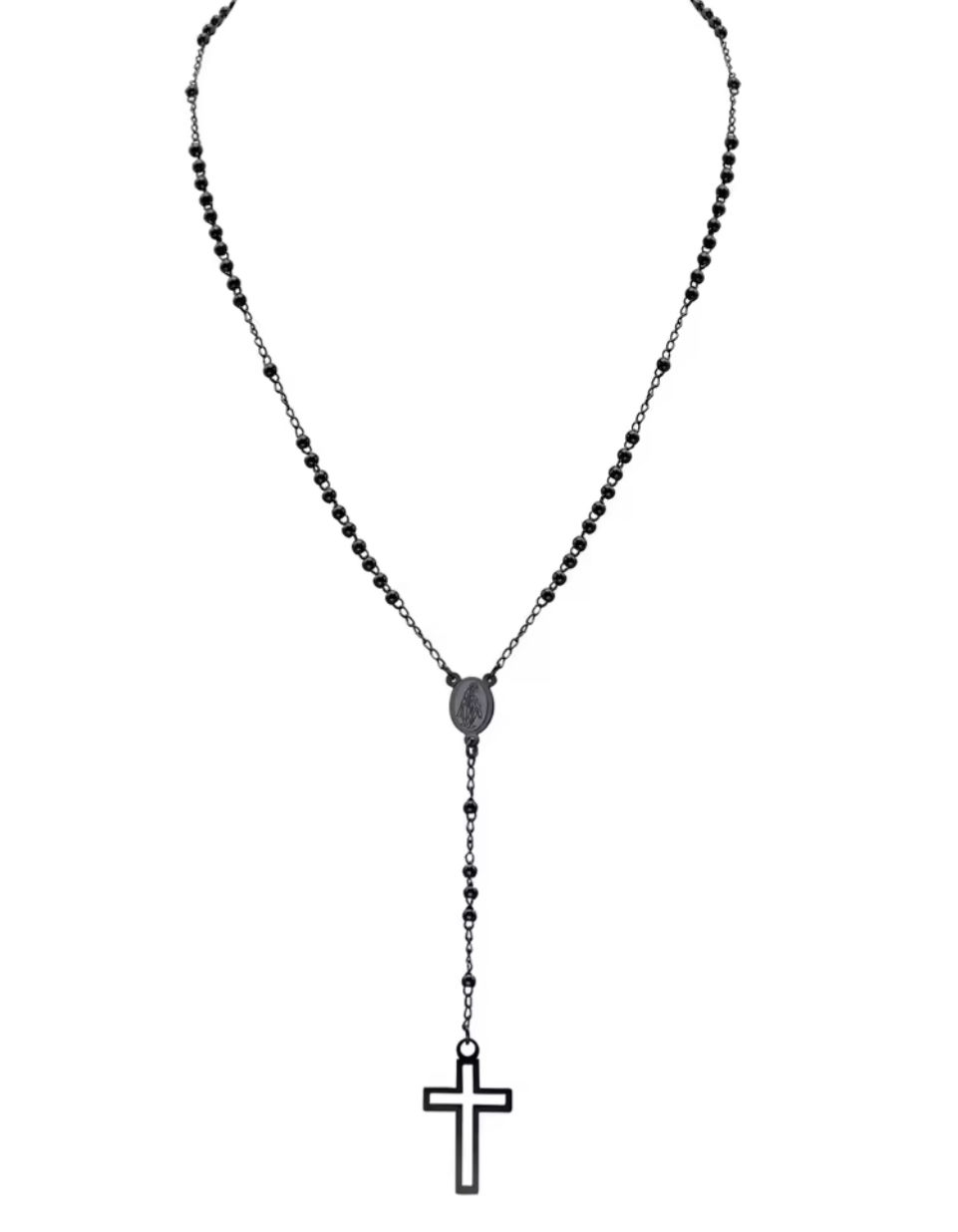 Thumbnail: Minimalist Cross Rosary Necklace.
