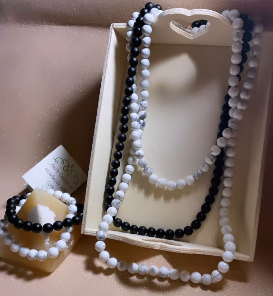 Thumbnail: Howlite & Matte Onyx Set.