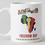 Thumbnail: Juneteenth Africa with Fists mug with a white background