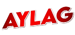 Logo escrito Aylag em vermelho