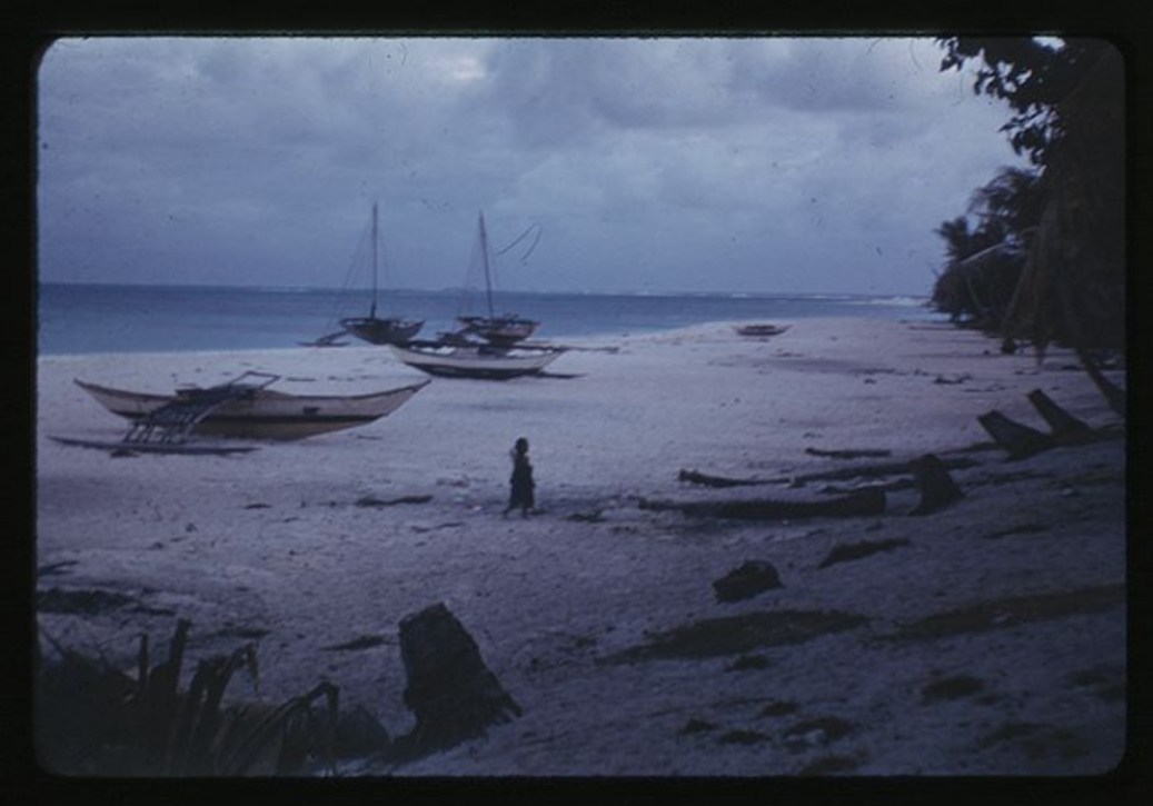 Rongerik, Canoes, 2-1-1948, Photo by Leonard Mason, Robert C. Kiste Collection, UHawaii, Manoa