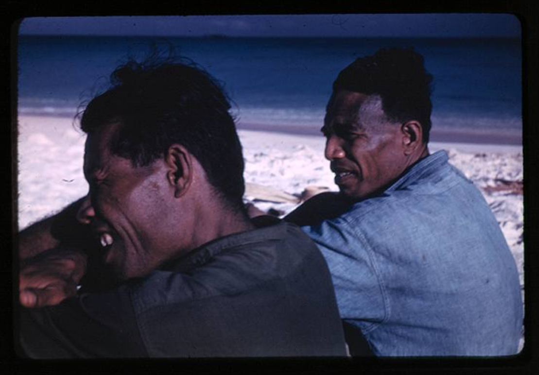 Rongerik, Jibaj and Juda, 2-4-1948, Photo by Leonard Mason, Robert C. Kiste Collection, UHawaii, Man