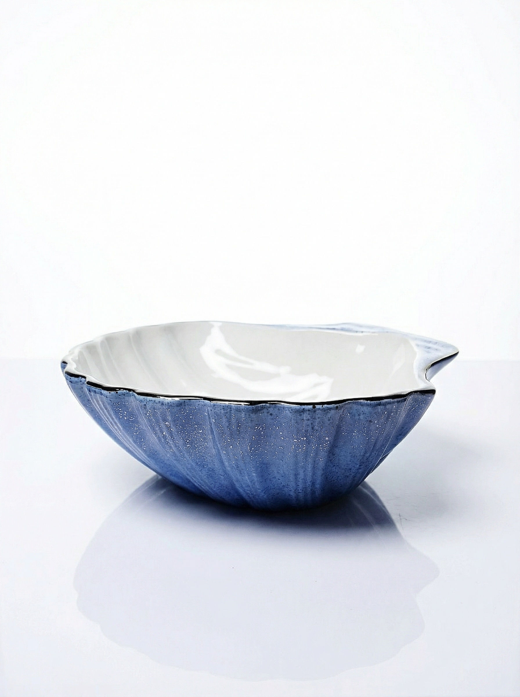 Rare grand vide poche coquille St Jacques céramique vintage 80's Christian Dior