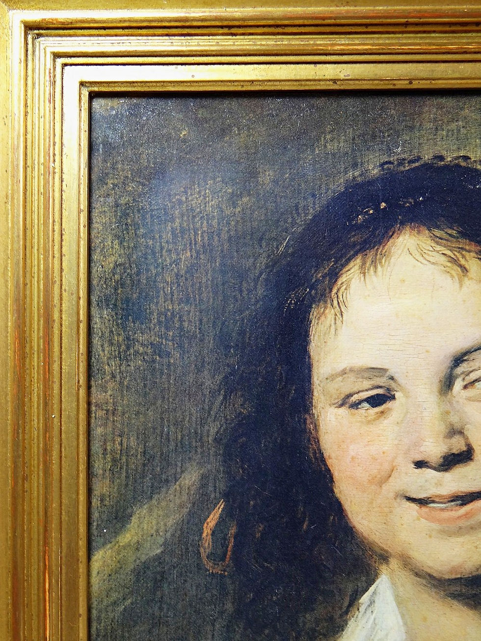 Miniature : Grand portrait encadré reproduction "La Bohémienne" de Hals, par la S.P.A.D.E.M