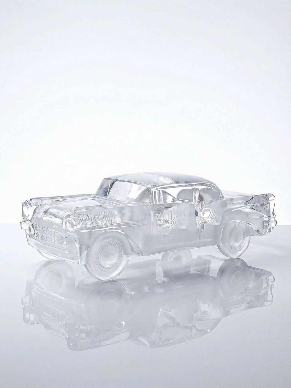 Miniature : Presse papier vintage grosse voiture Chevrolet Bel Air 1957 en cristal