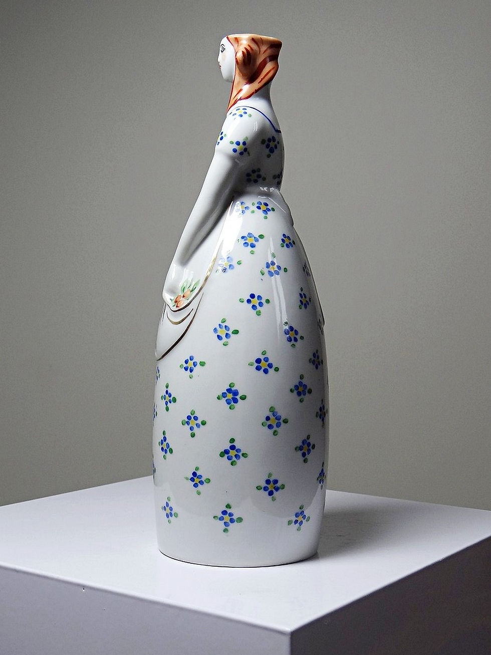 Miniature : Rare flacon ancien de collection porcelaine Michelaud Limoges style Robj Paris