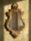 Miroir mural Rococo vintage doré, Italie, circa 1950-1970 bois et stuc doré