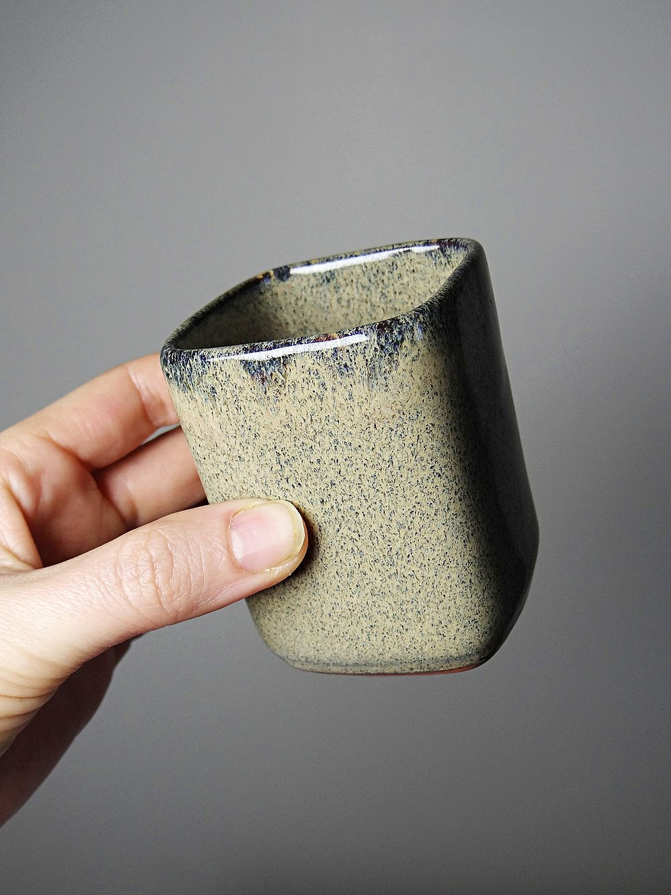 Miniature : Service à thé chinois en terre cuite émaillée, théière et 4 tasses, années 1980