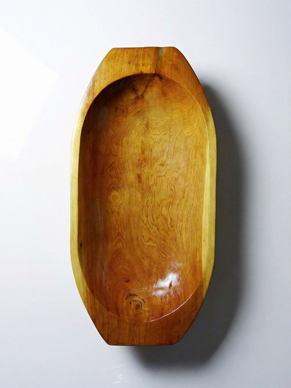 Grand plat, coupe, creuse en bois Maroc vintage