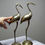 Miniature : Paire de grands sujets Grues, Oiseaux en laiton décoratif Mid-Century vintages