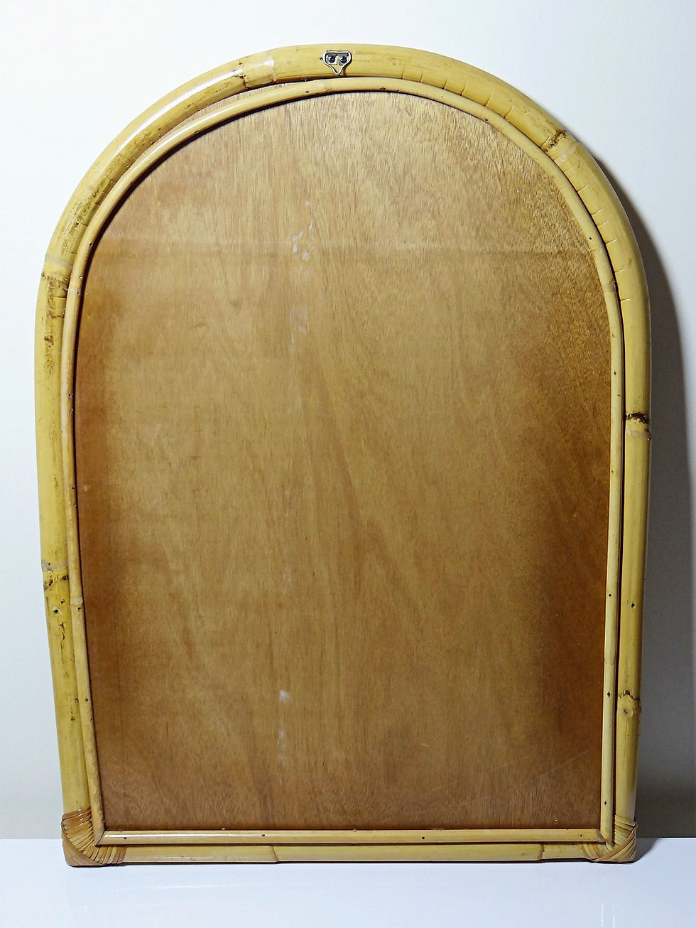 Miniature : Grand miroir mural arche en bambou Italien, style Riviera, années 50-60