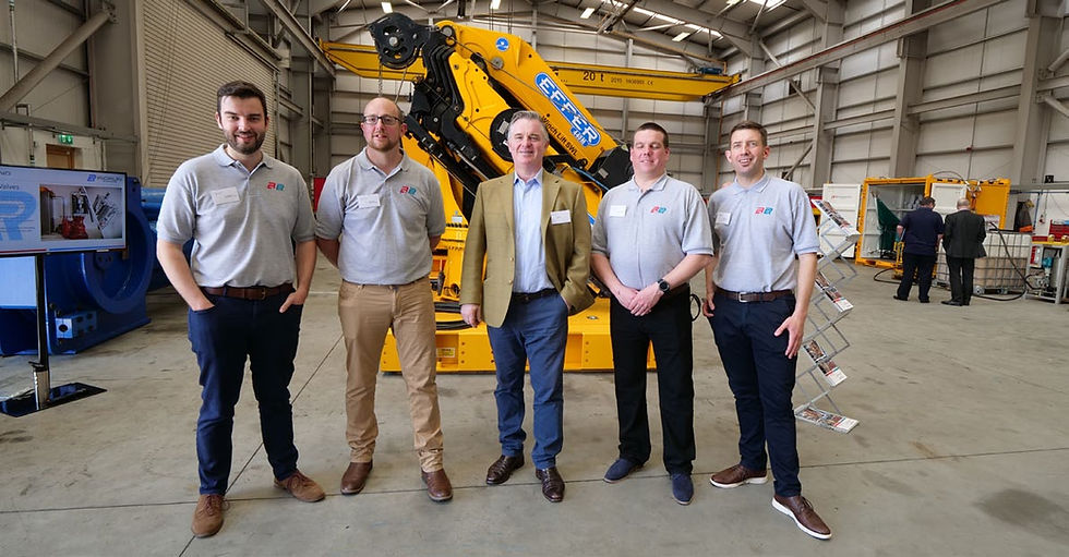 (Left to right) Tom Murdoch – Brimmond Group Engineering Director, Alan Glennie – Brimmond Group Technical Director, Colin Clark MP, Stewart Findlay – Brimmond Group Operations Director, Steven Simpson – Brimmond Group BD Manager