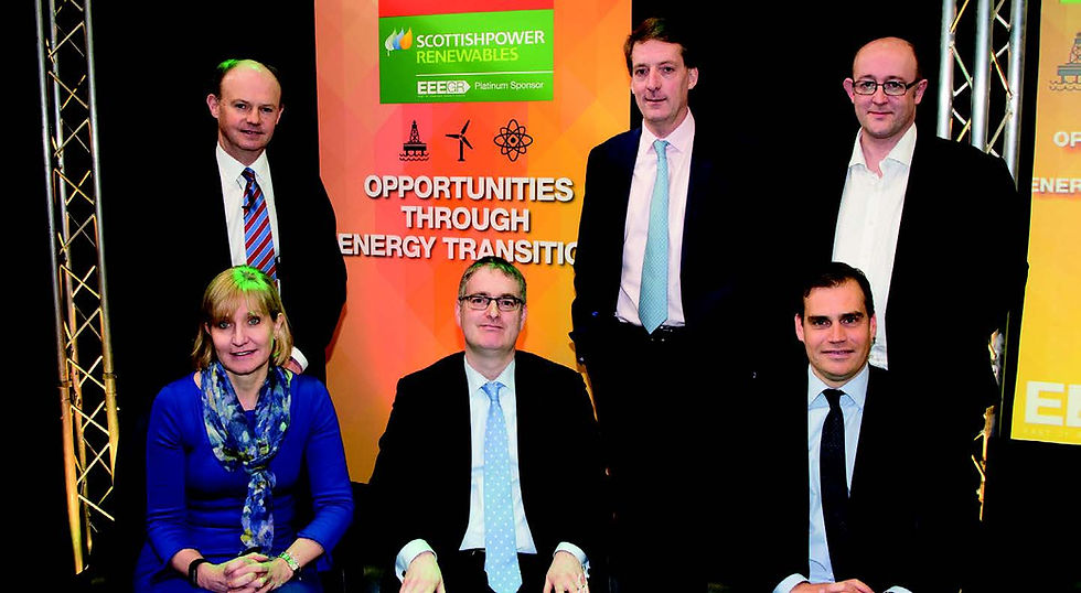 UK energy leaders will forecast the future of the Southern North Sea (SNS) at SNS2018 in Norwich on February 28 and March 1, including Deirdre Michie, CEO of Oil & Gas UK, pictured at SNS last year with other leaders.