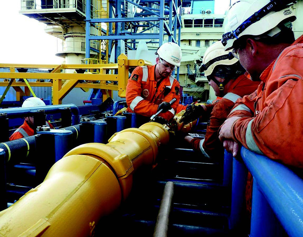 Tekmars patented TEKLINK cable protection system during off shore installation on an off shore wind farm