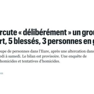 Message de soutien après le drame d'Evreux.