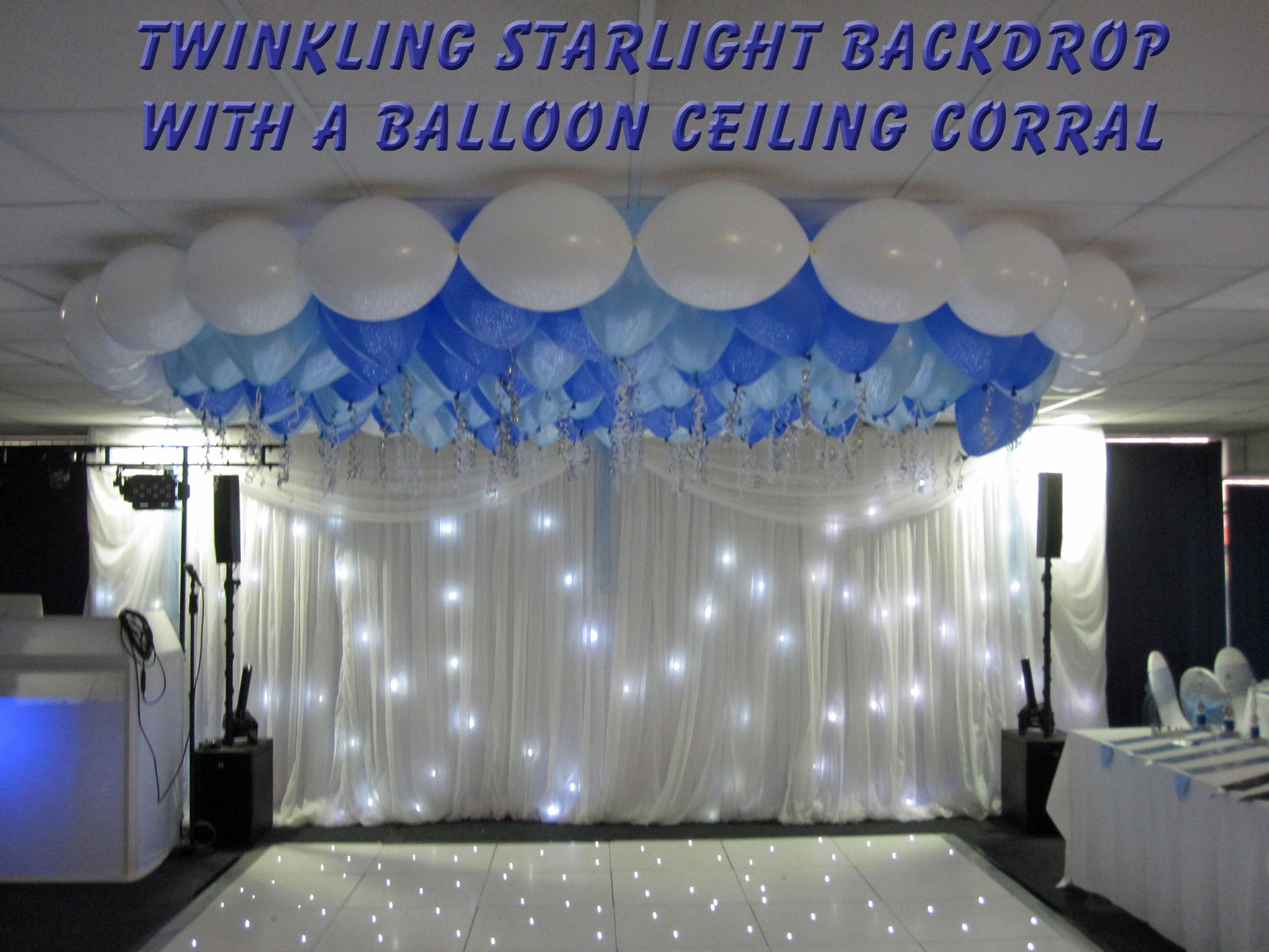 Starlight Backdrop With A Balloon Ceiling
