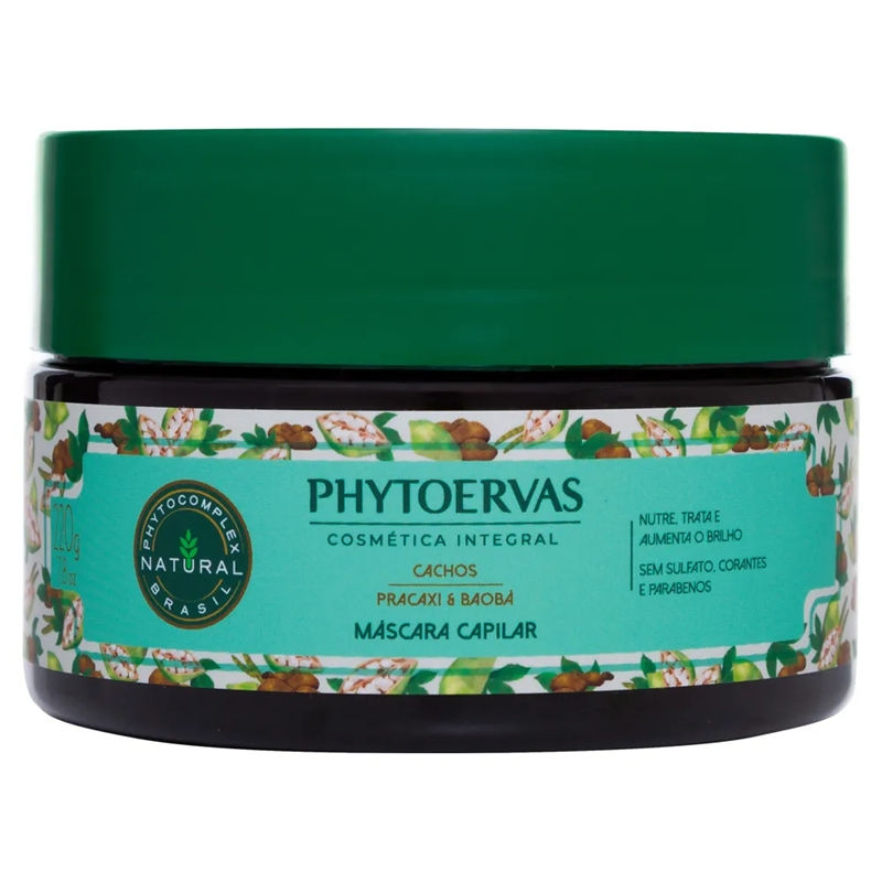Máscara para Cabelos Cachos Pracaxi e Baobá Phytoervas R$ 36,90
