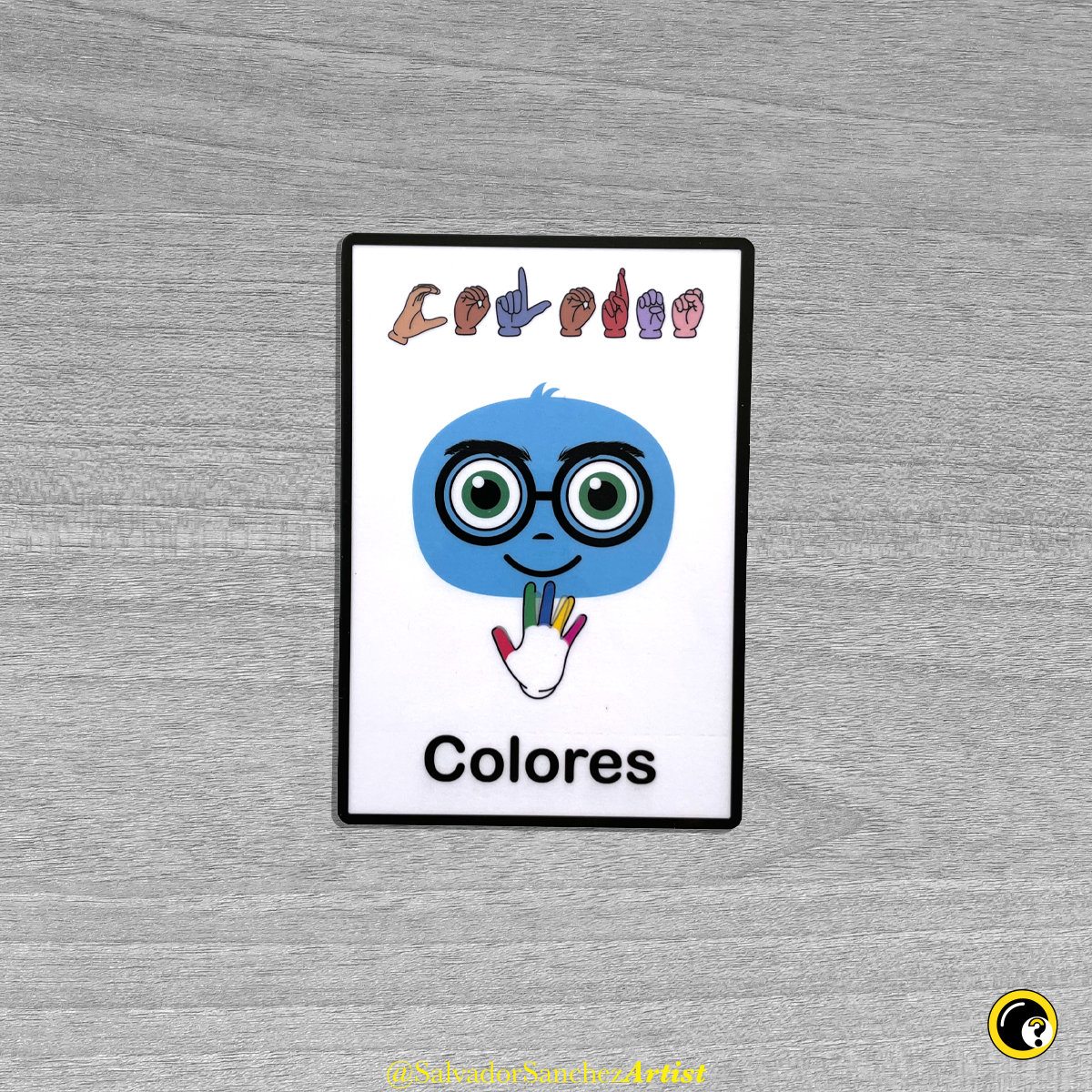Pancarta de los colores en ASL para el aula