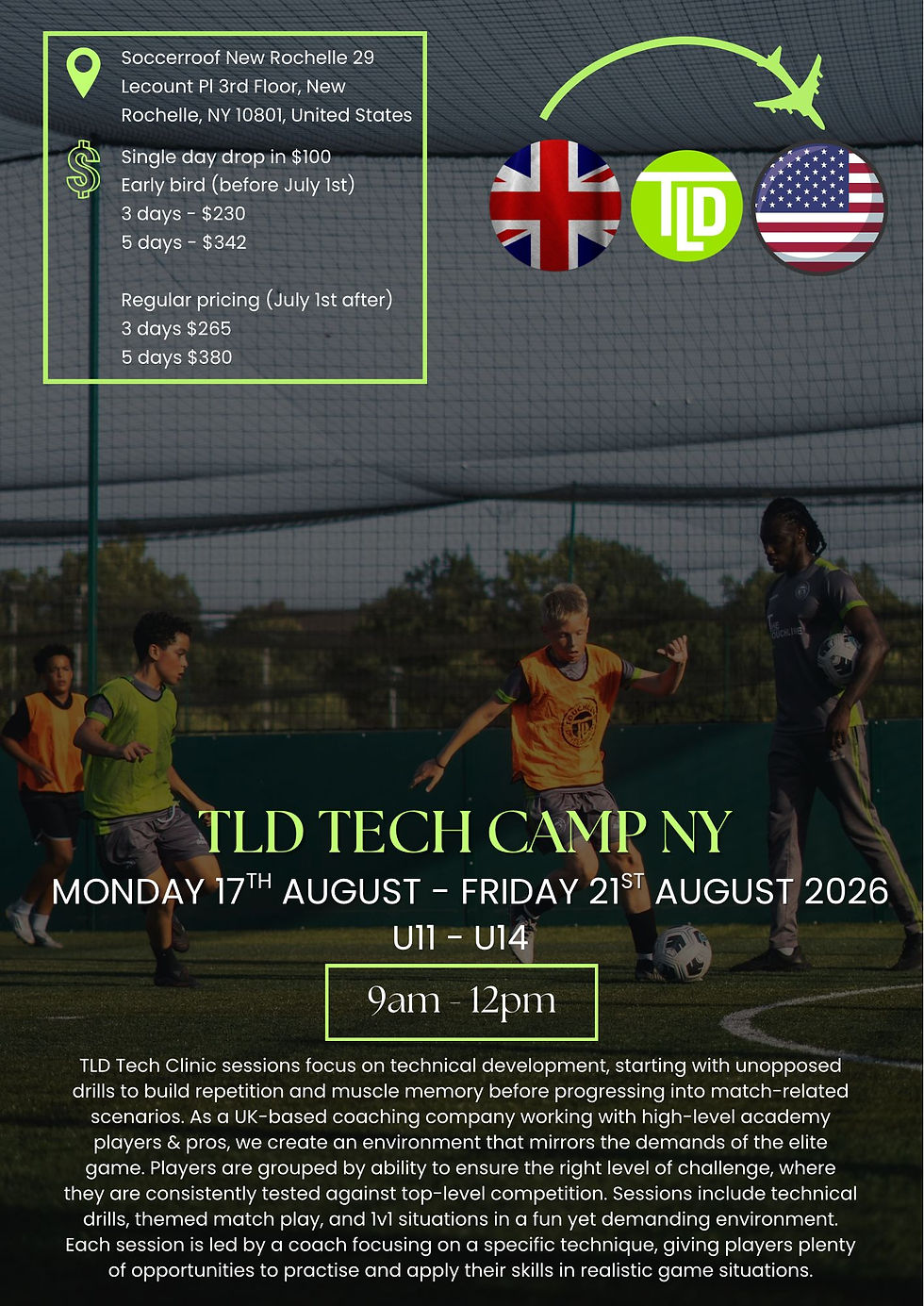 TLD TECH CAMP NY U11-U14
