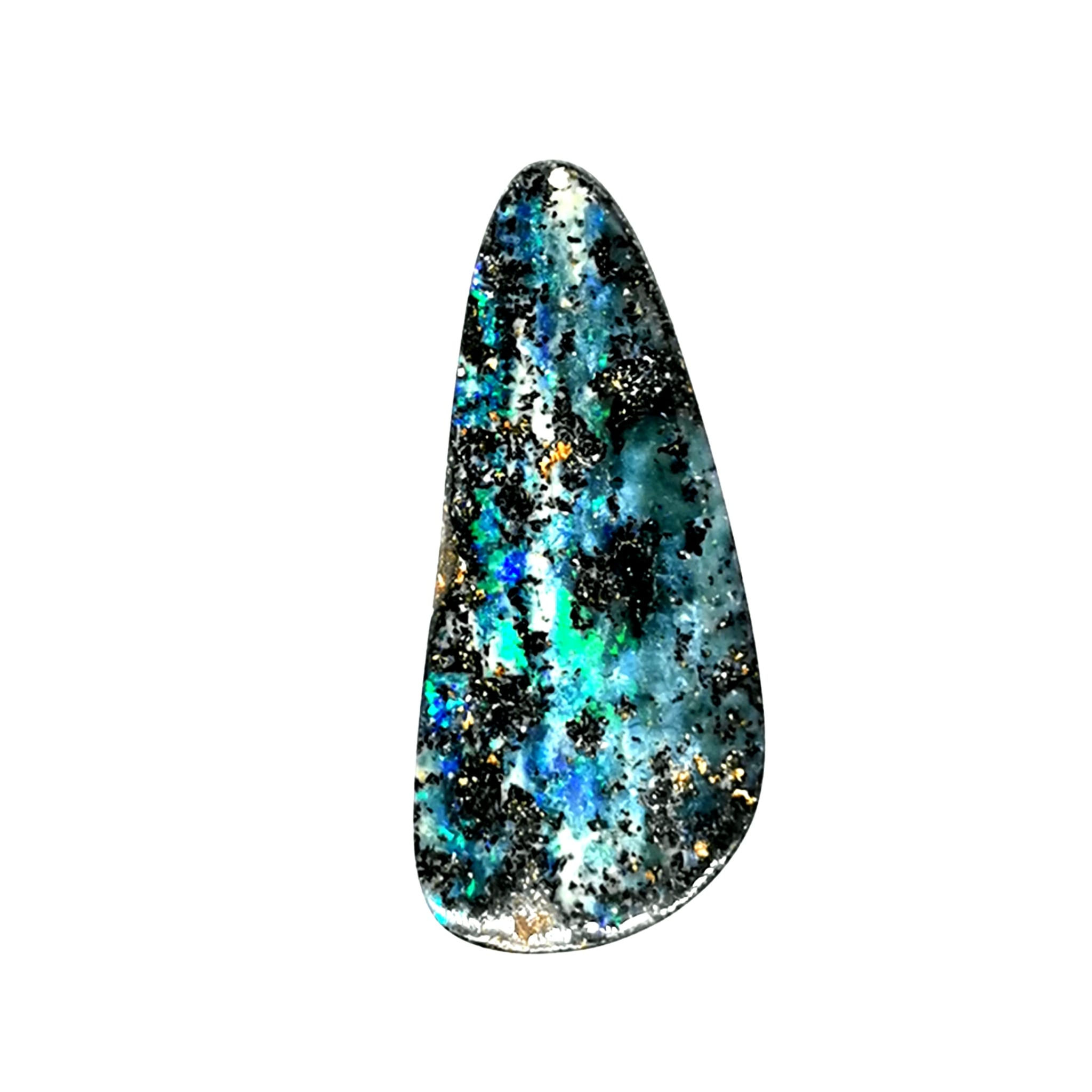 Queensland Boulderopal mit Lebhafter Blau-Grüner Färbung