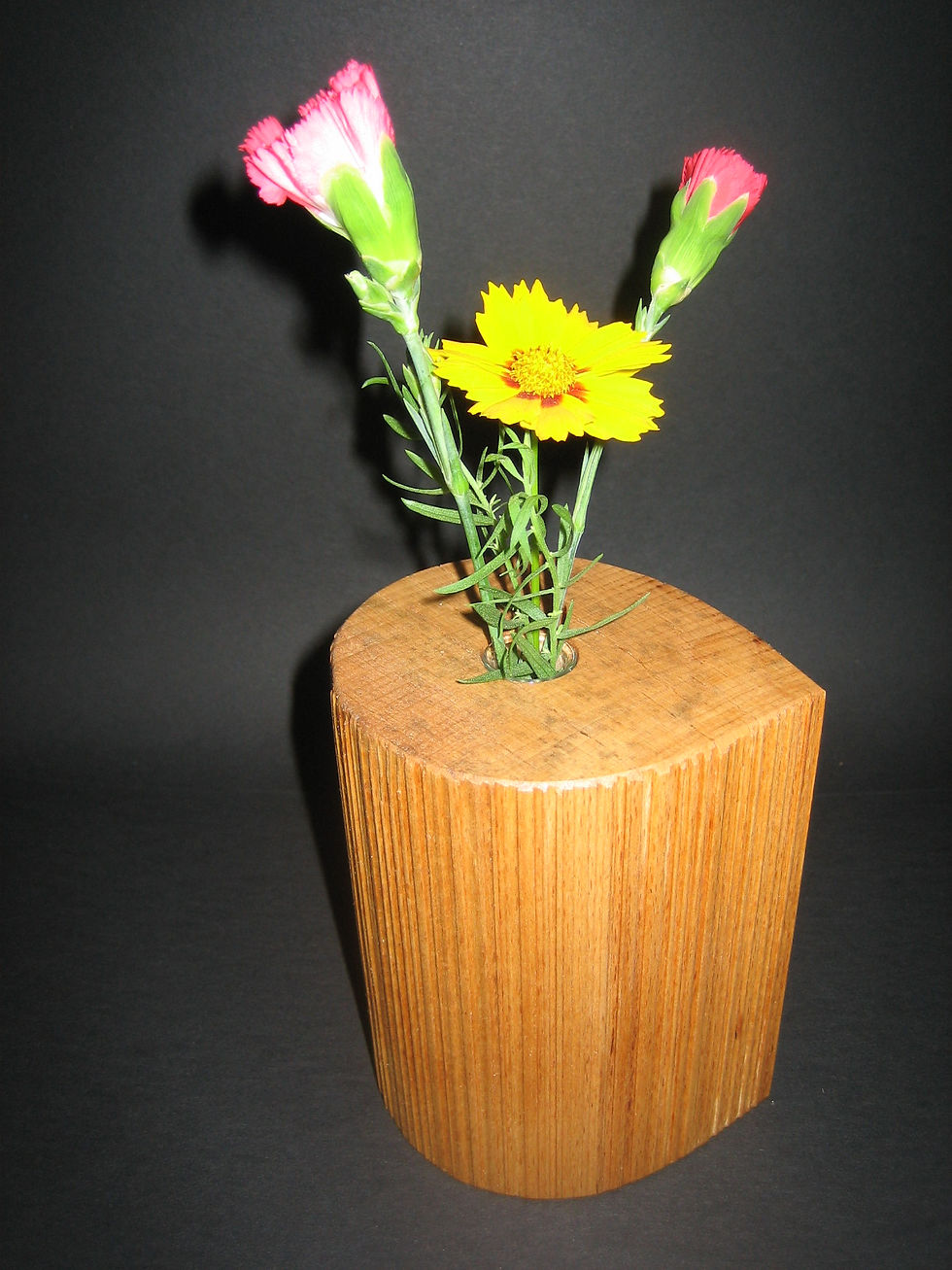 Miniaturbild: Vase Buche massiv mit Reagenzglas