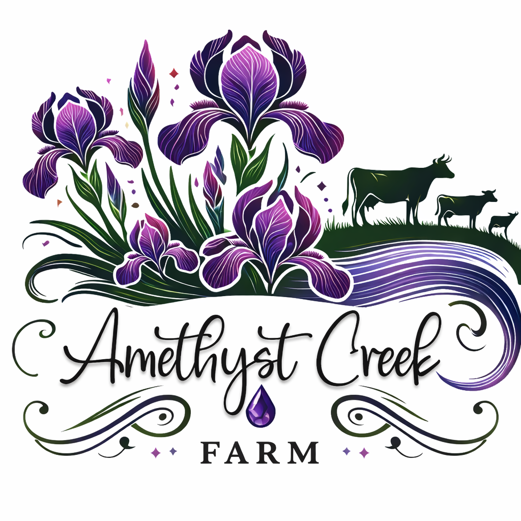 Amethyst Creek Farm official logo representing a nursery in Middleton Idaho