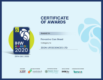 IHW- Preventive Care Brand for ZeoTum Latte