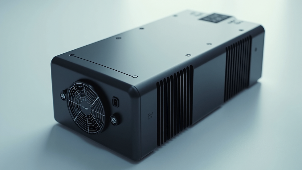 High angle view of an eVTOL battery pack with integrated cooling system