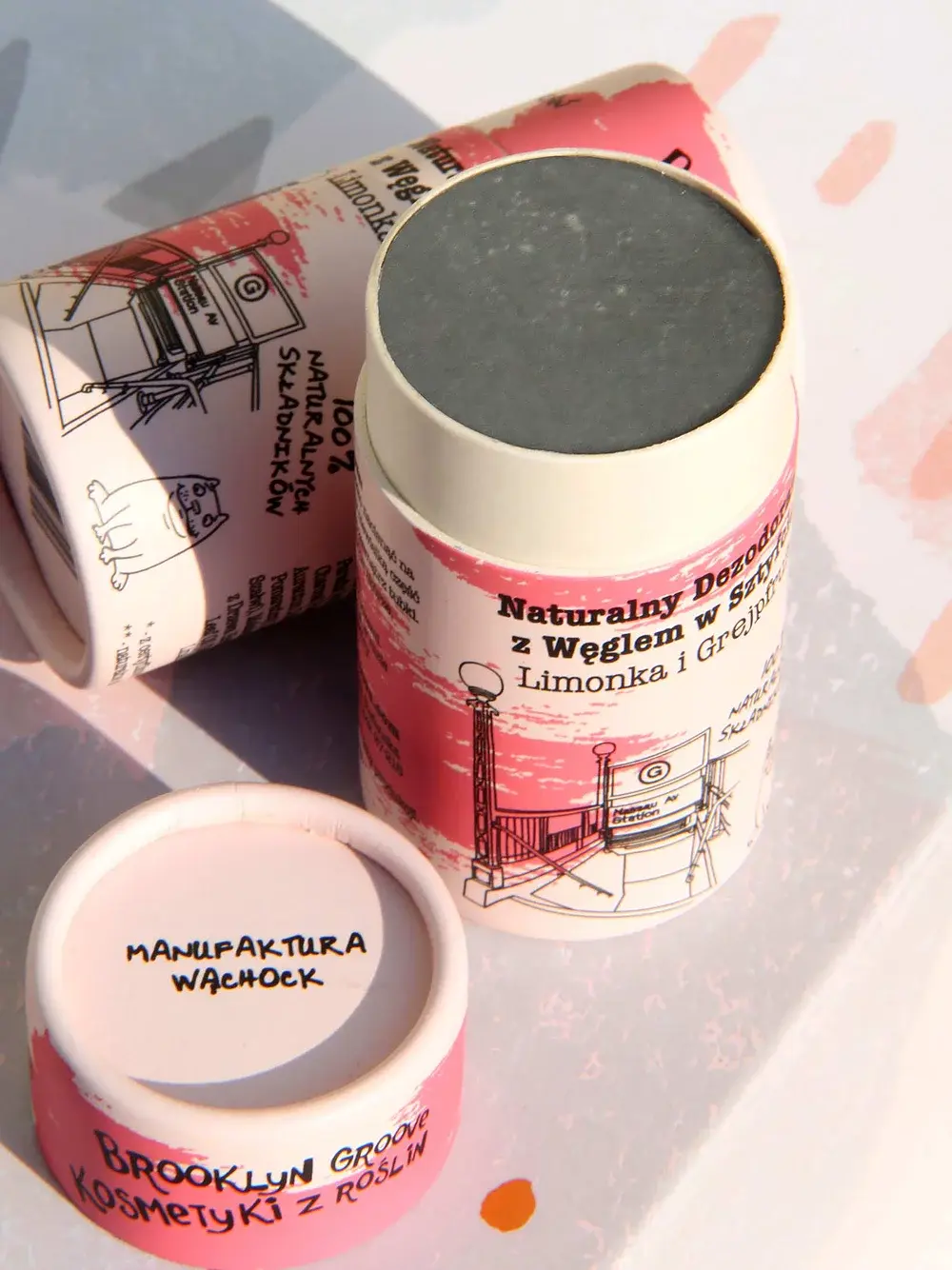 Dezodorant z Węglem w Sztyfcie - Limonka i Grejpfrut - 60g Brooklyn Groove