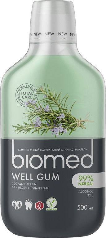 BIOMED Płyn do płukania jamy ustnej WELL GUM profilaktyka dziąseł 500ml - SPLAT